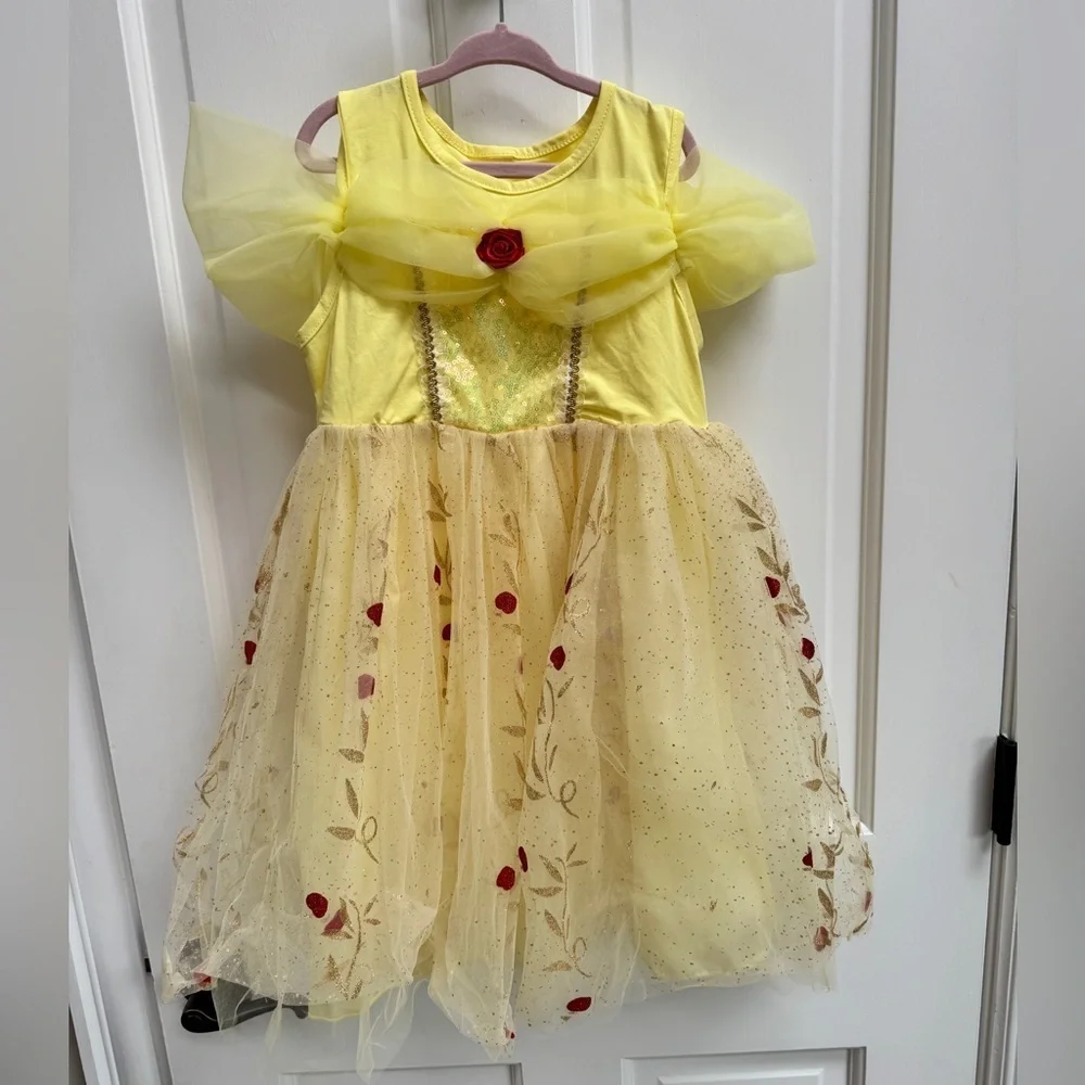 NWOT CUSTOM MADE Girls Size 6 Belle Beauty & the Beast Inspired Costume Dress